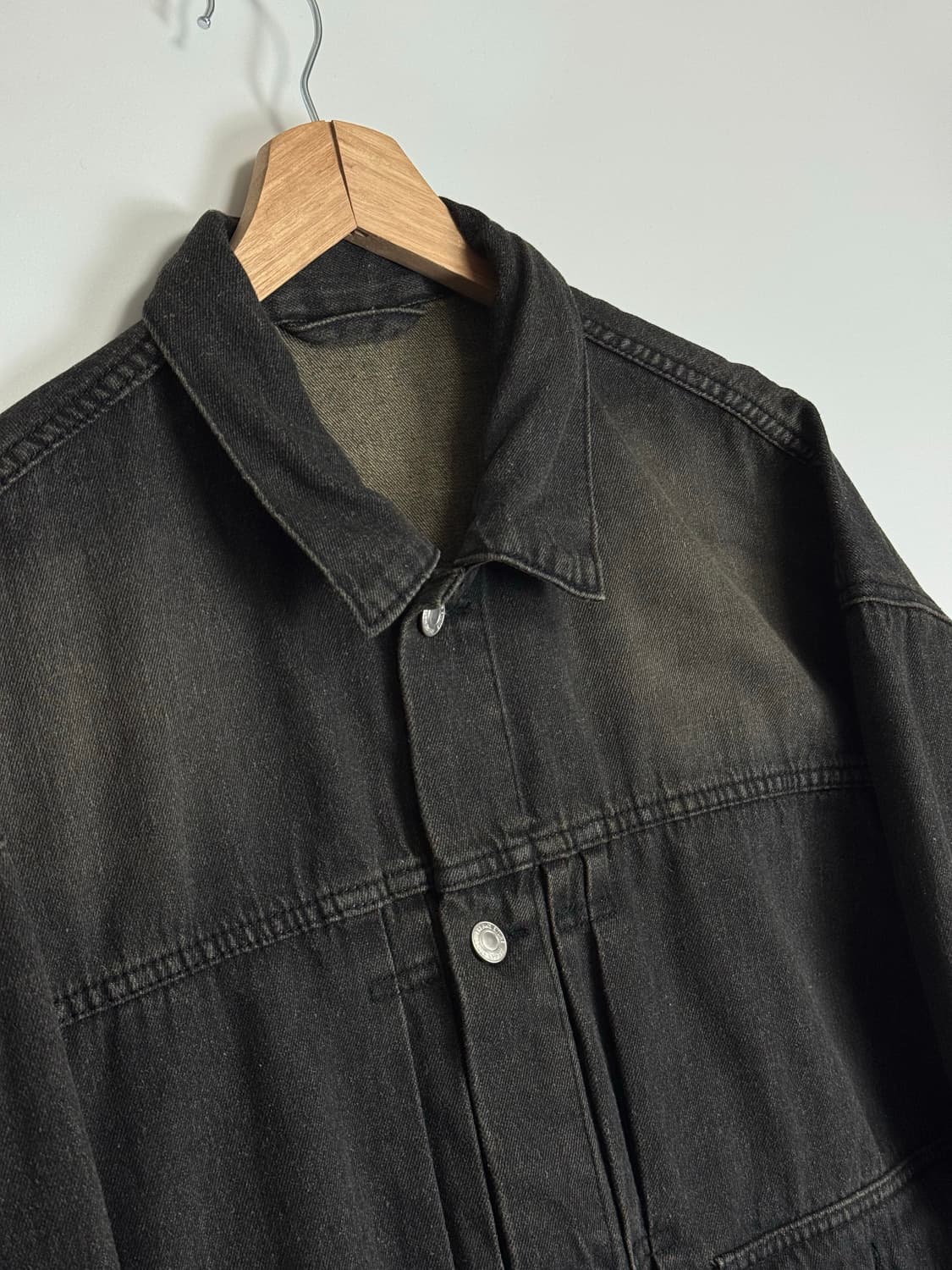 프릭스스토어 오버핏 2세대 데님 자켓 G잔 트러커 커버올 블랙 M 상품이미지4