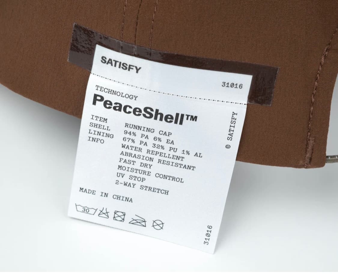 새티스파이 satisfy 피스쉘  러닝 캡 브라운 (새상품)  상품이미지6