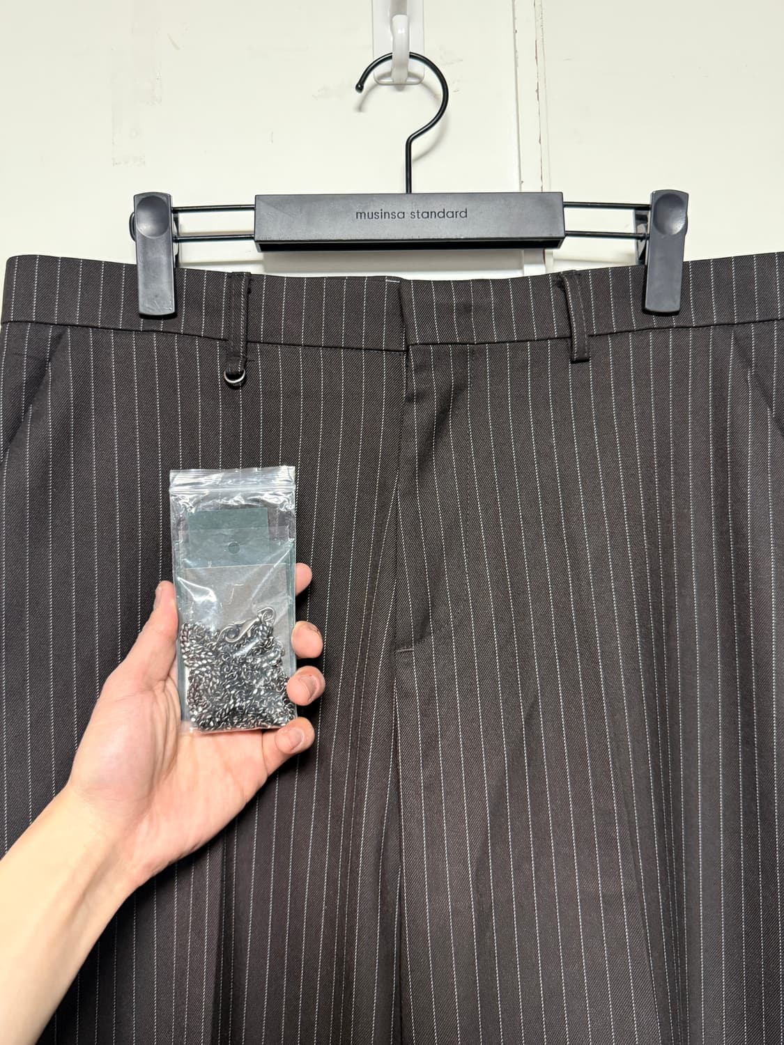 언더마이카 주트 더블체인 슬랙스 브라운 스트라이프 1 상품이미지4