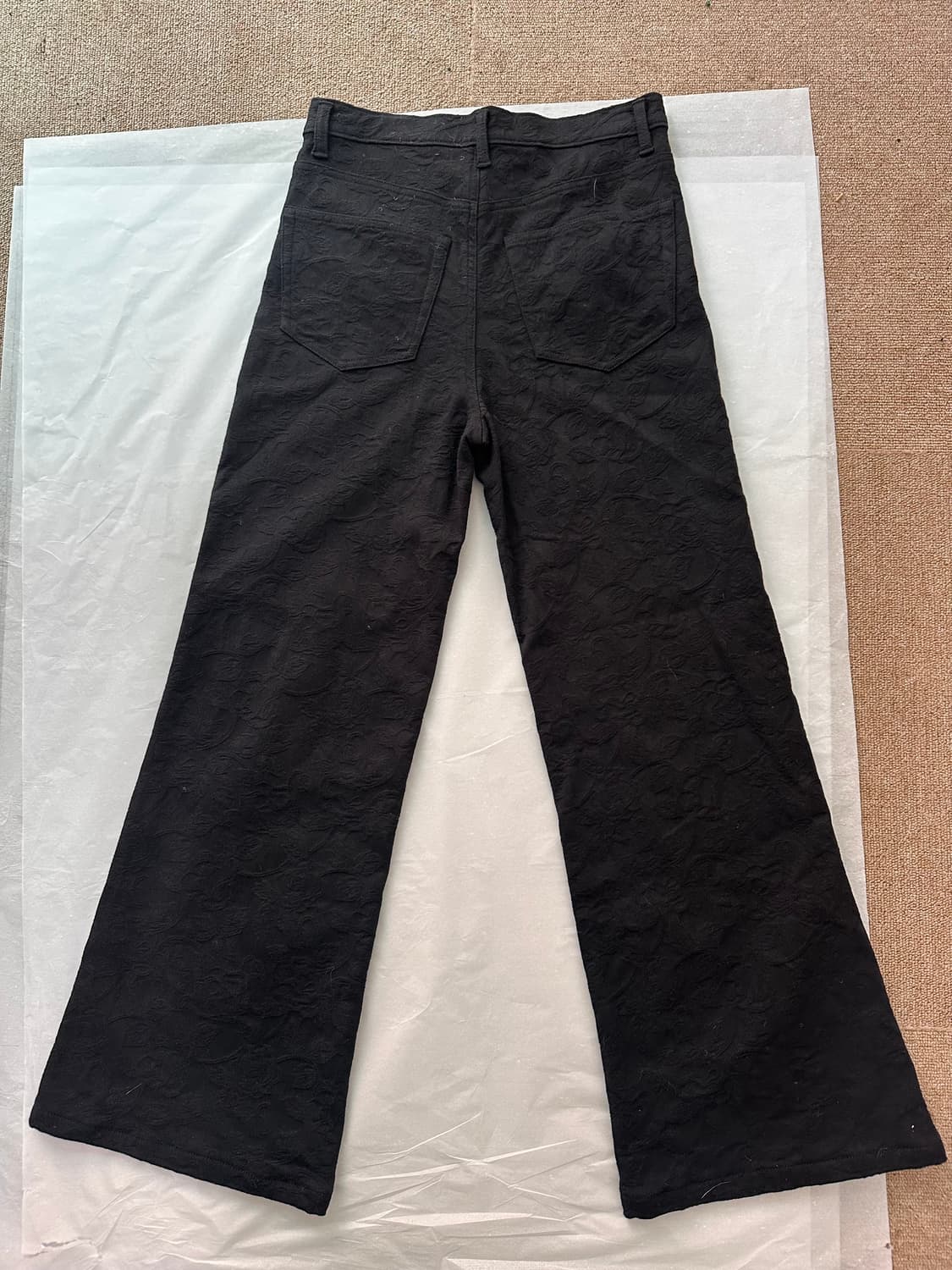 cttn 블랙 자카드 부츠컷 팬츠 상품이미지3