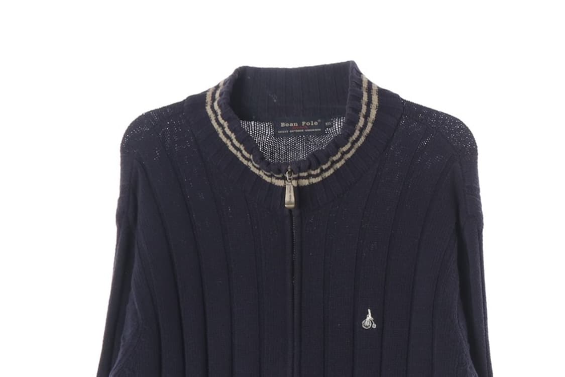 빈폴 스포츠 클래식 스트라이프 코튼 집업 가디건 XL 상품이미지3