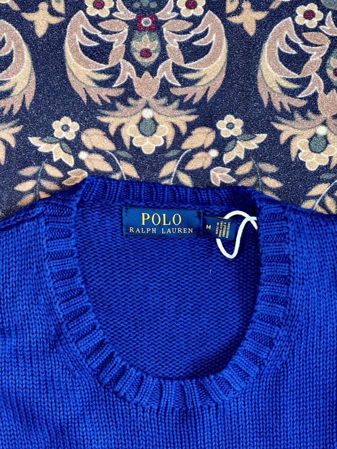 폴로 코튼 니트 코발트 블루 신형라벨 상품이미지2