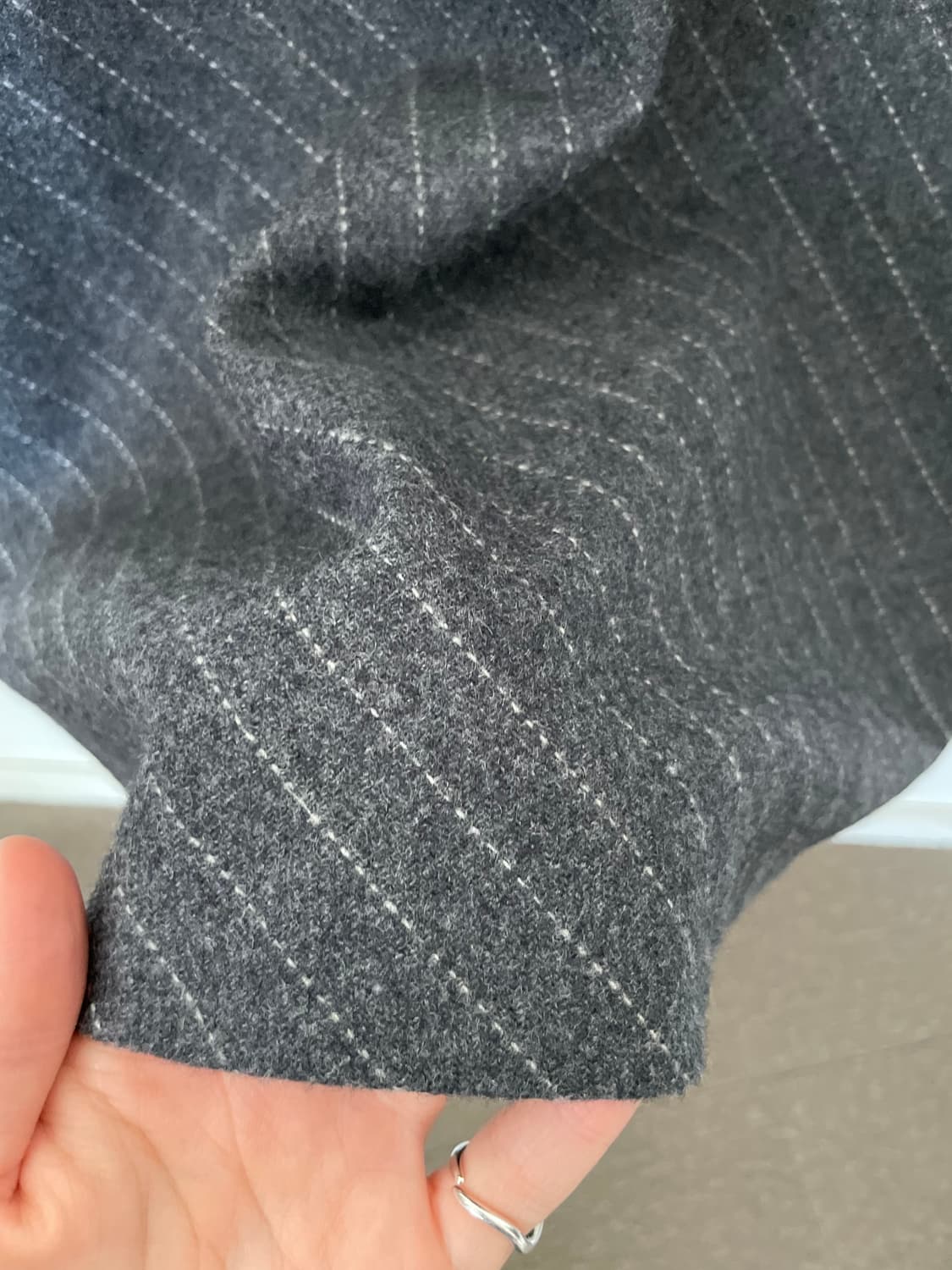 vintage diagonal stripe wool dress 상품이미지5