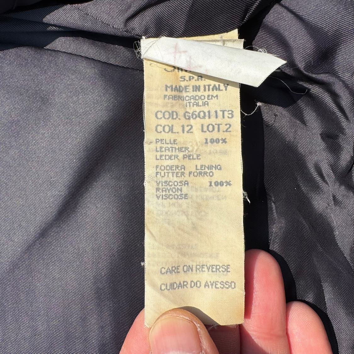 [M] 90s Armani jeans 알마니진 원포켓 가죽 베스트 상품이미지7