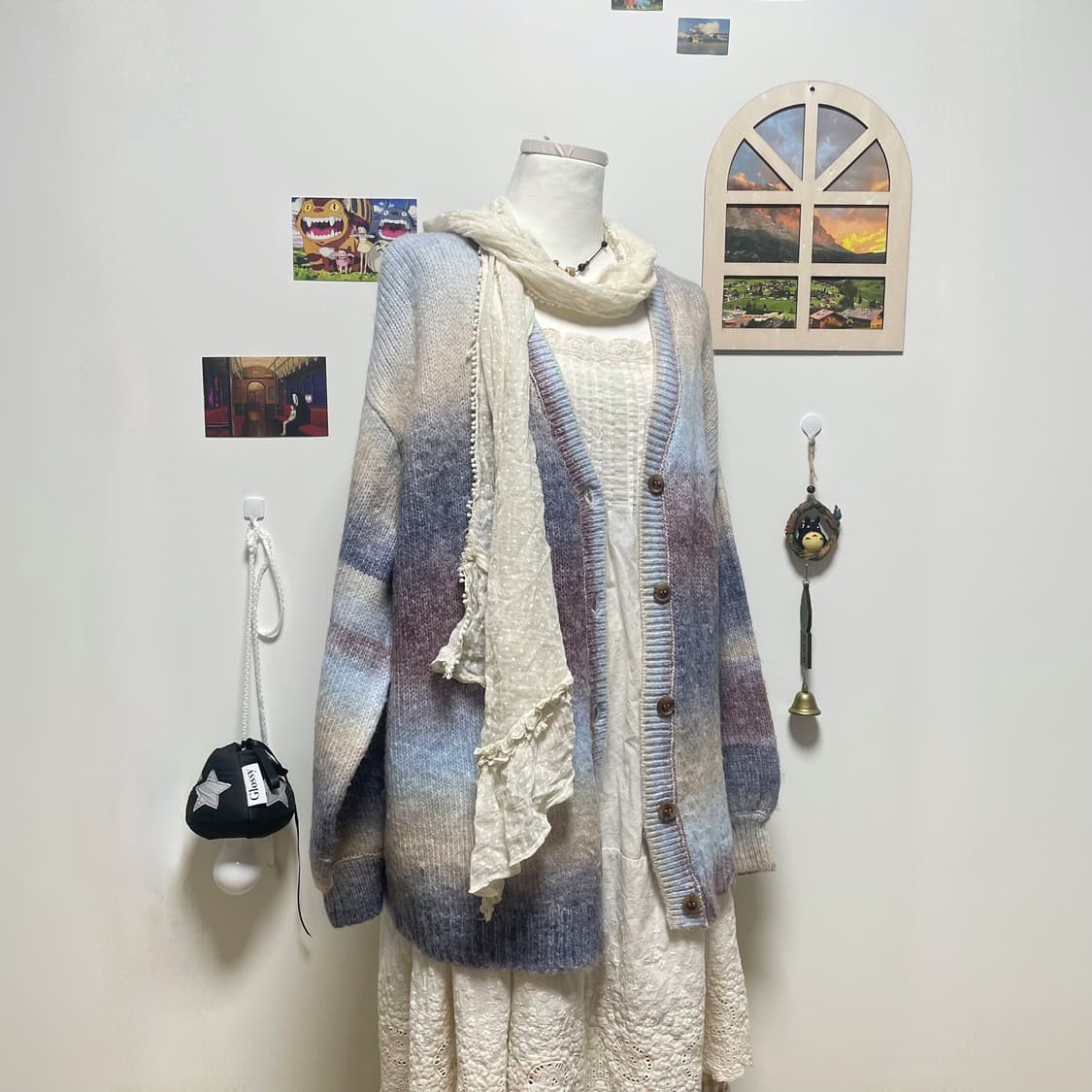 그라데이션 가디건 #모리걸 #모리가디건 #봄 #퍼플 상품이미지1