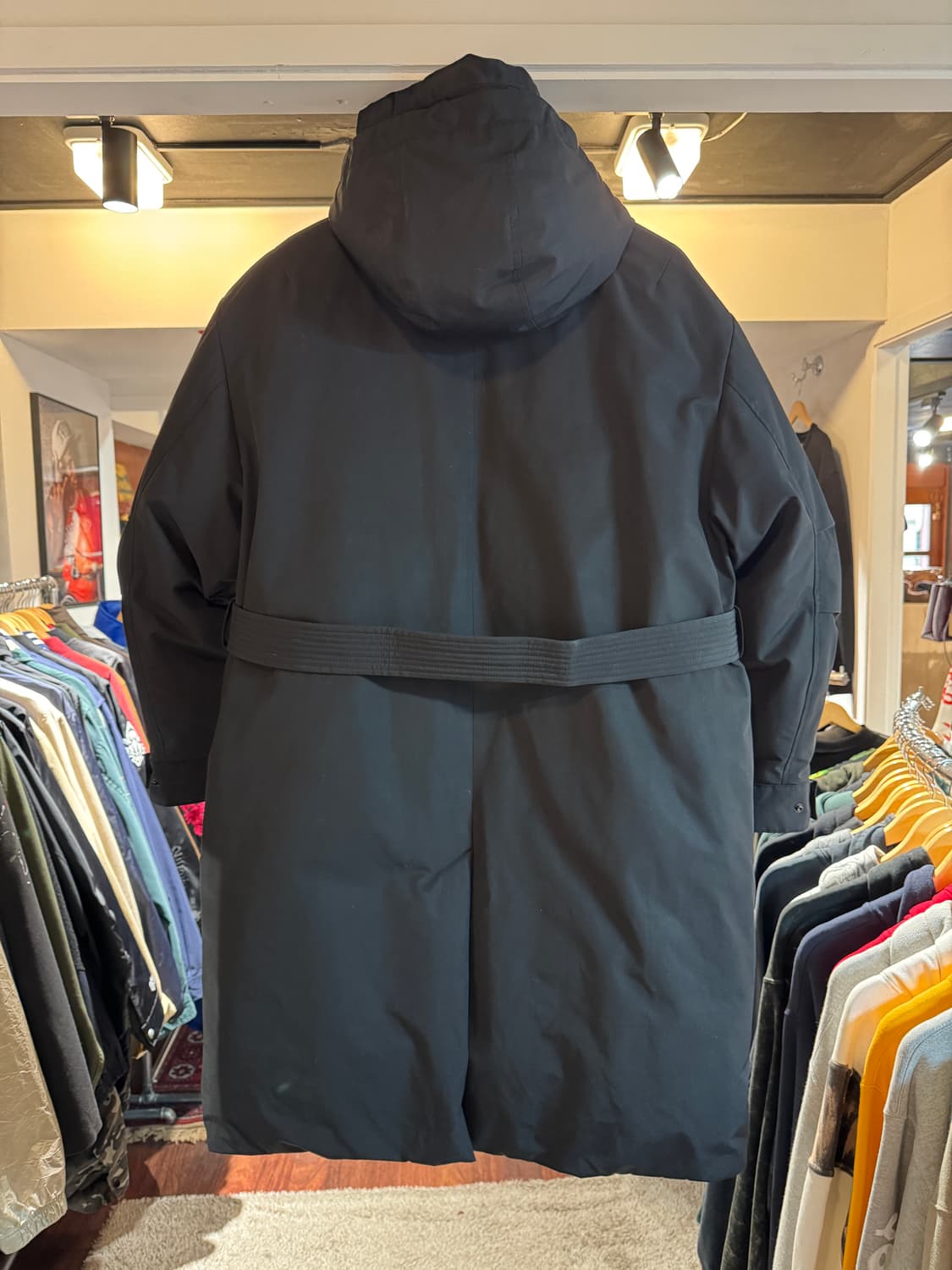 메종미네드 더블 롱 구스다운 벨티드 패딩코트 M 상품이미지4