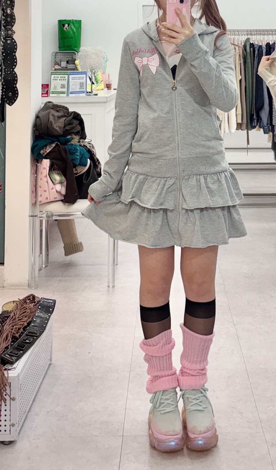 트랄라라 갸루깔 집업 원피스 상품이미지4