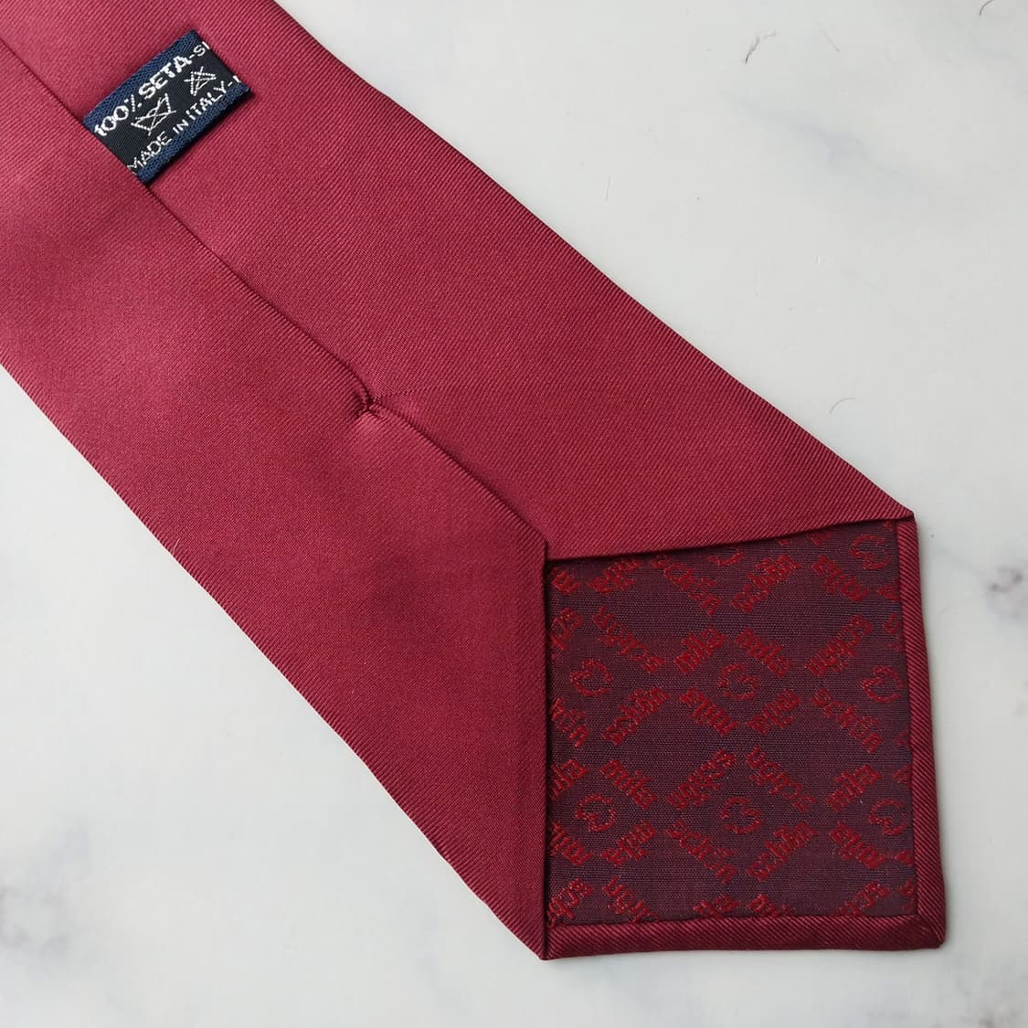 밀라숀 실크 와인 패턴 넥타이 9cm A+등급 K1925
 상품이미지8