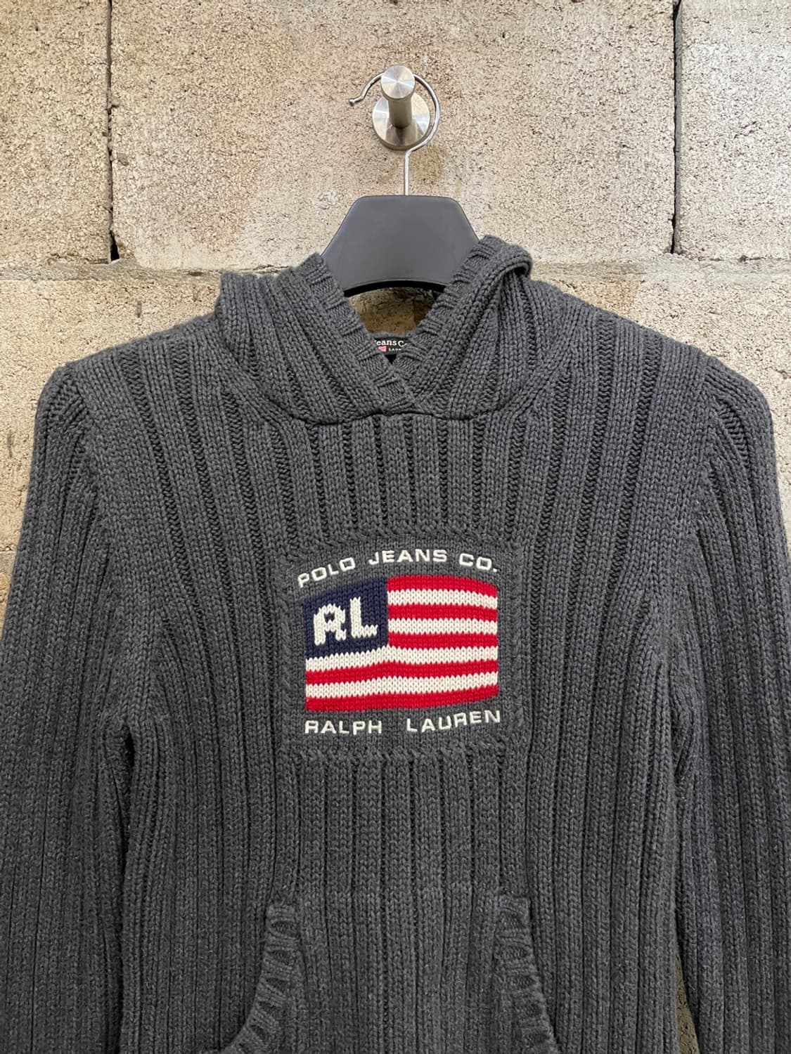 폴로 진스 컴퍼니 성조기 후드 니트  상품이미지2