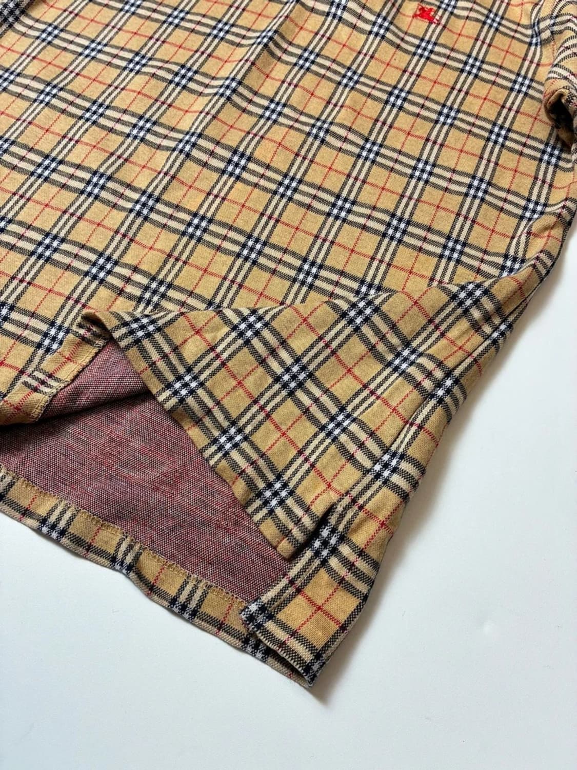 버버리 90's 노바체크 카라 반팔 티셔츠 PN8582 상품이미지4