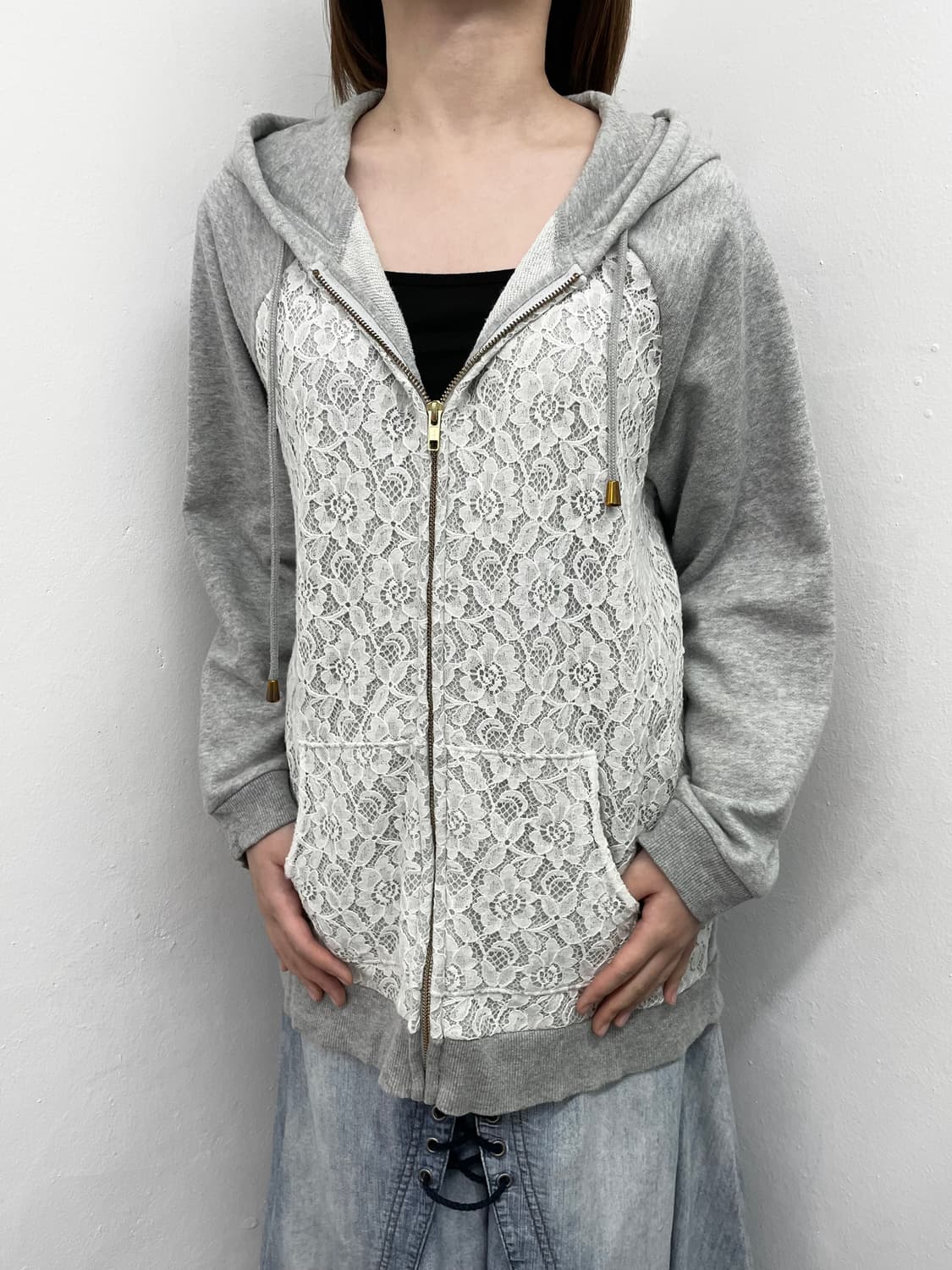 코지 레이스 후드집업 상품이미지1