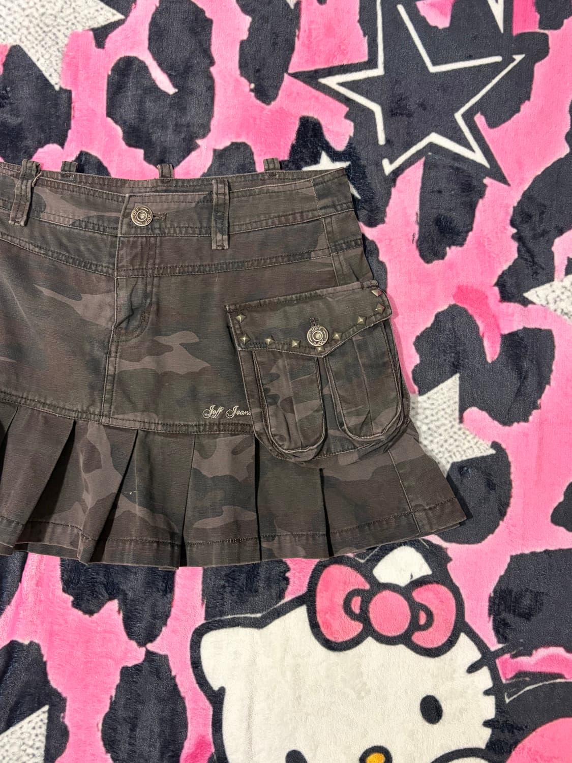 Y2K camo cargo poket pleat Mini Skirt  상품이미지5