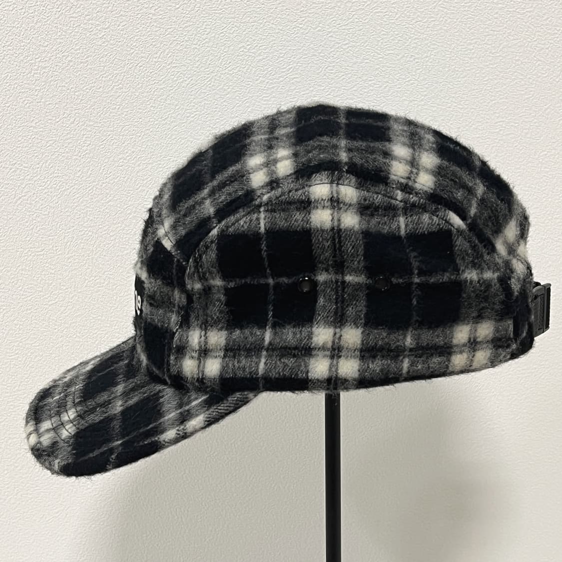슈프림 2007 울 글랜 체크 캠프캡 블랙 상품이미지4