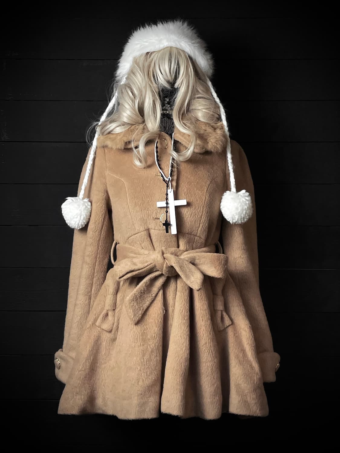 INGNI 잉그니 라떼갸루 베이지 리본 코트 상품이미지1