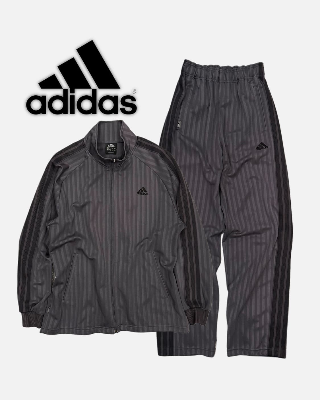 grey stripe jersey set-up 상품이미지1