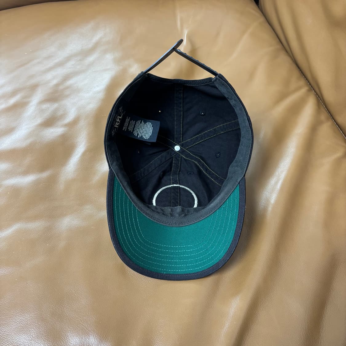 RRL 더블알엘 랄프로렌 폴로 윙로고 6패널 볼캡 모자 워시드 블랙 상품이미지6