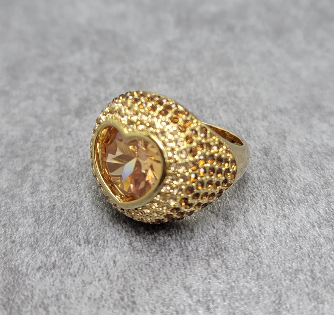 champagne gold heart ring 상품이미지1