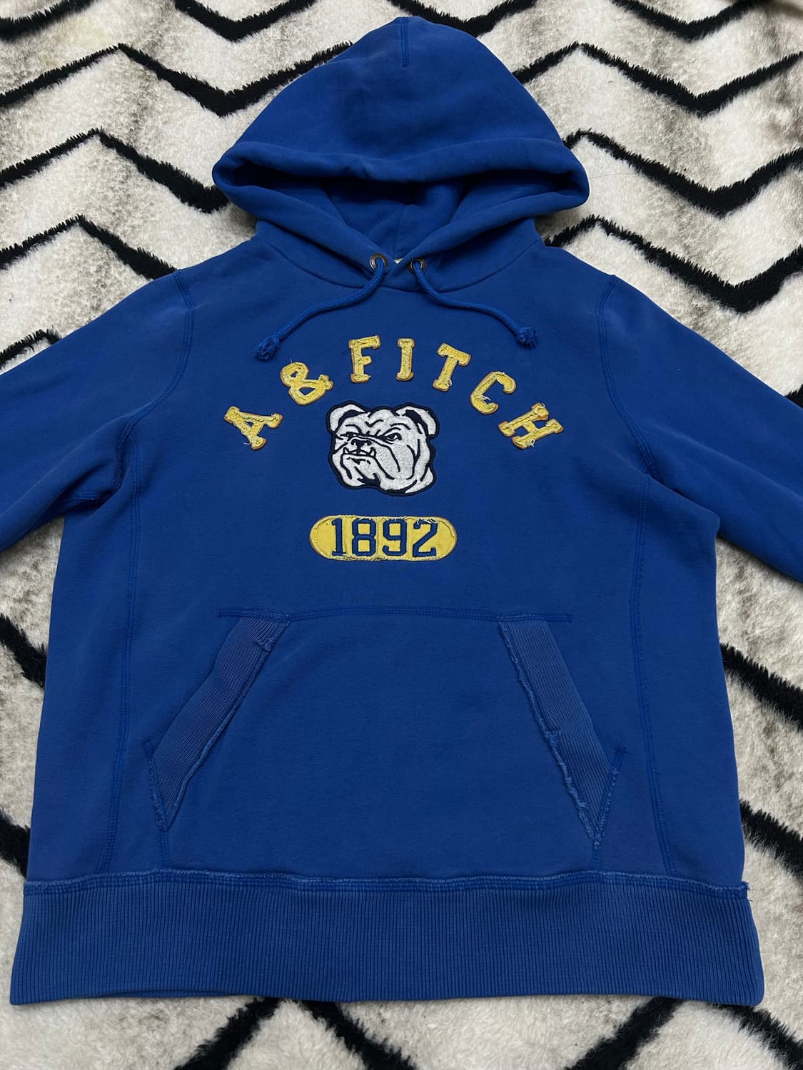 [M]아베크롬비 스펠아웃 후드/블루/기모 상품이미지3