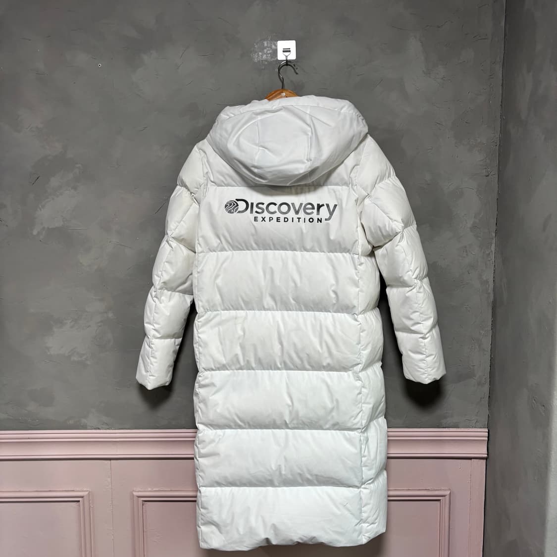 디스커버리 구스다운 롱패딩 화이트 상품이미지5