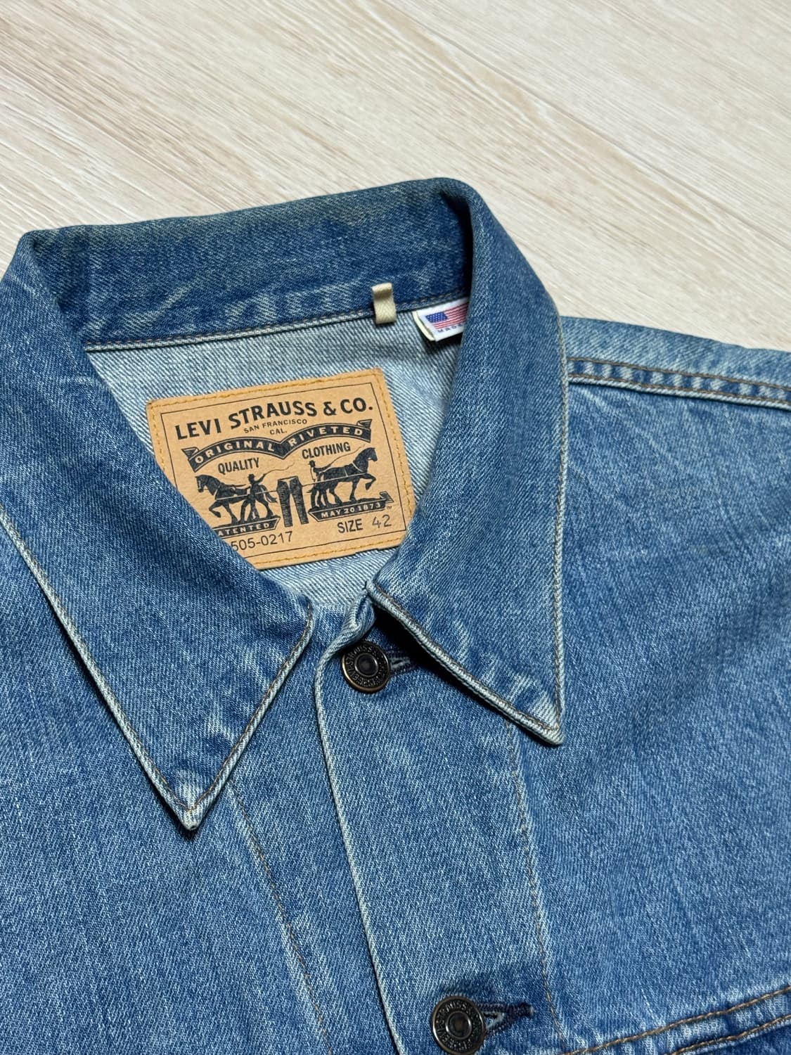 lvc 70s 복각 현행 데님 자켓 70505-0217 상품이미지2