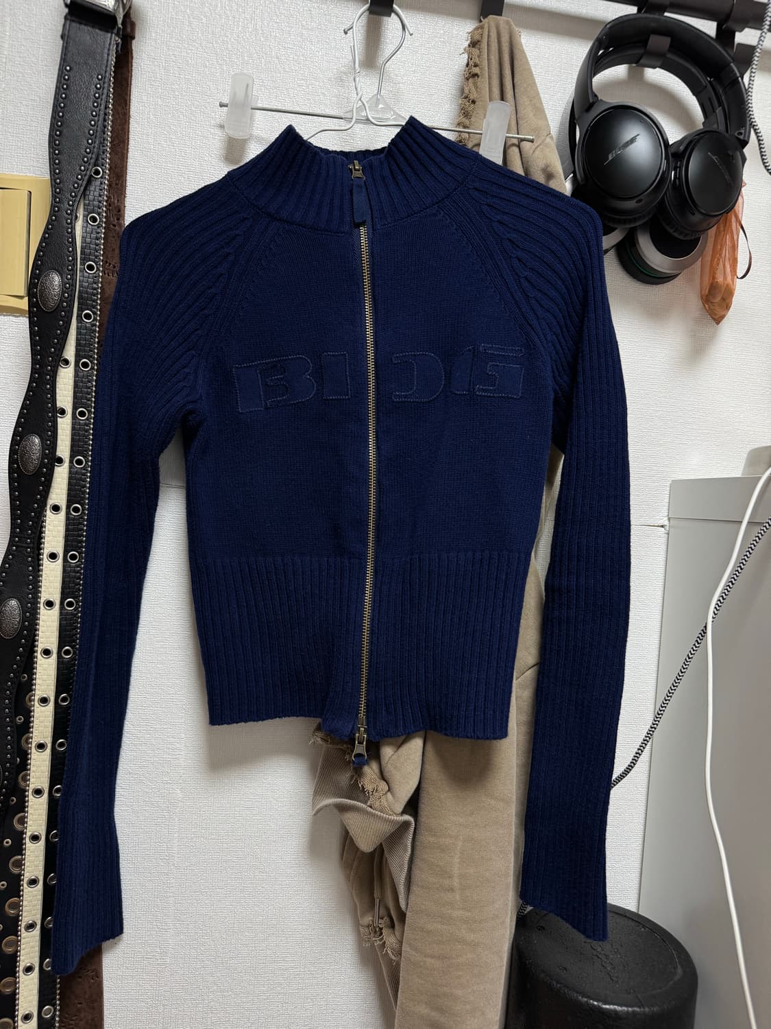 BDG 네이비 니트집업 상품이미지2