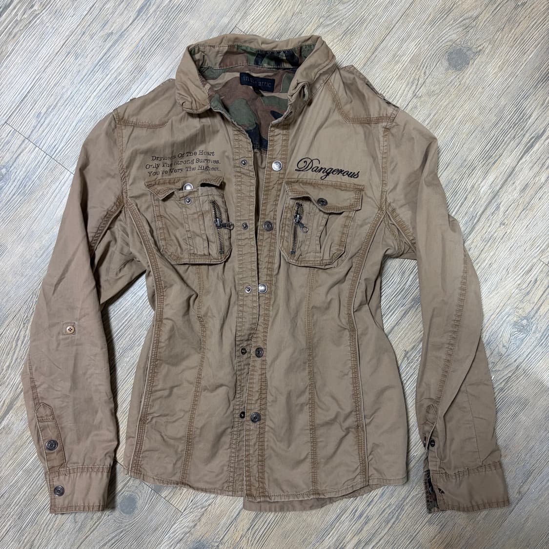 인더아틱 셔츠 자켓 와투케 아케호무 y2k  상품이미지1