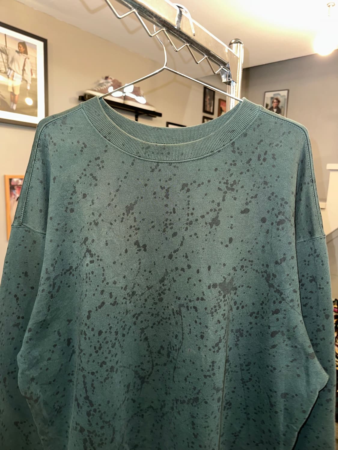 Beams painted detail green cotton sweats 상품이미지4