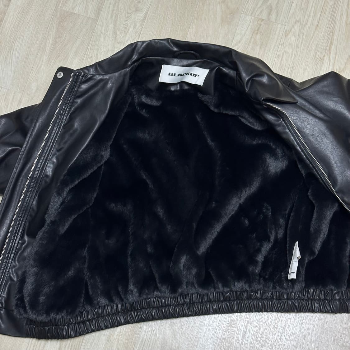 블랙업 킬럿 퍼 레더 점퍼 블랙 상품이미지4