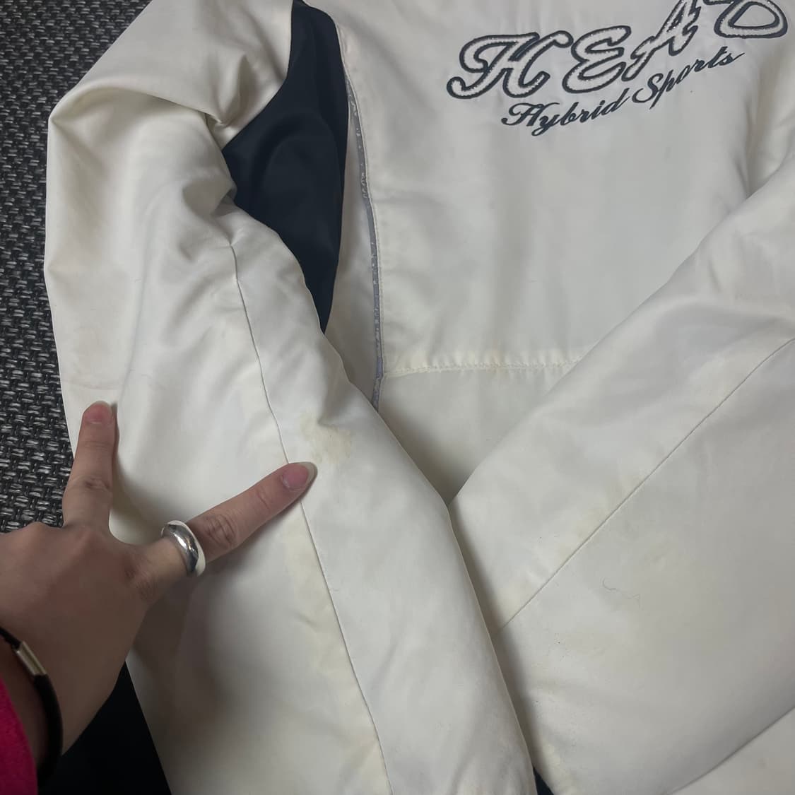 HEAD 화이트 블랙 퍼 패딩 상품이미지6