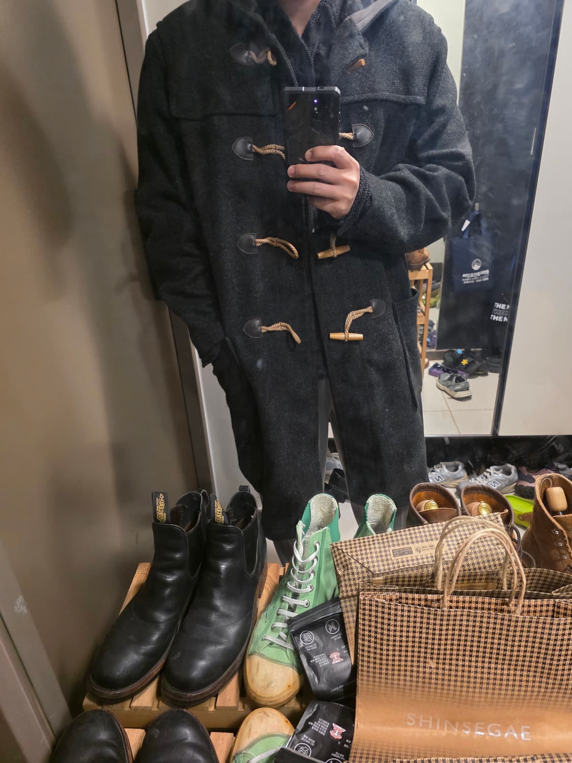 RRL 랄프로렌 / 멜란지 울 헤비 더플코트 XXL 상품이미지7