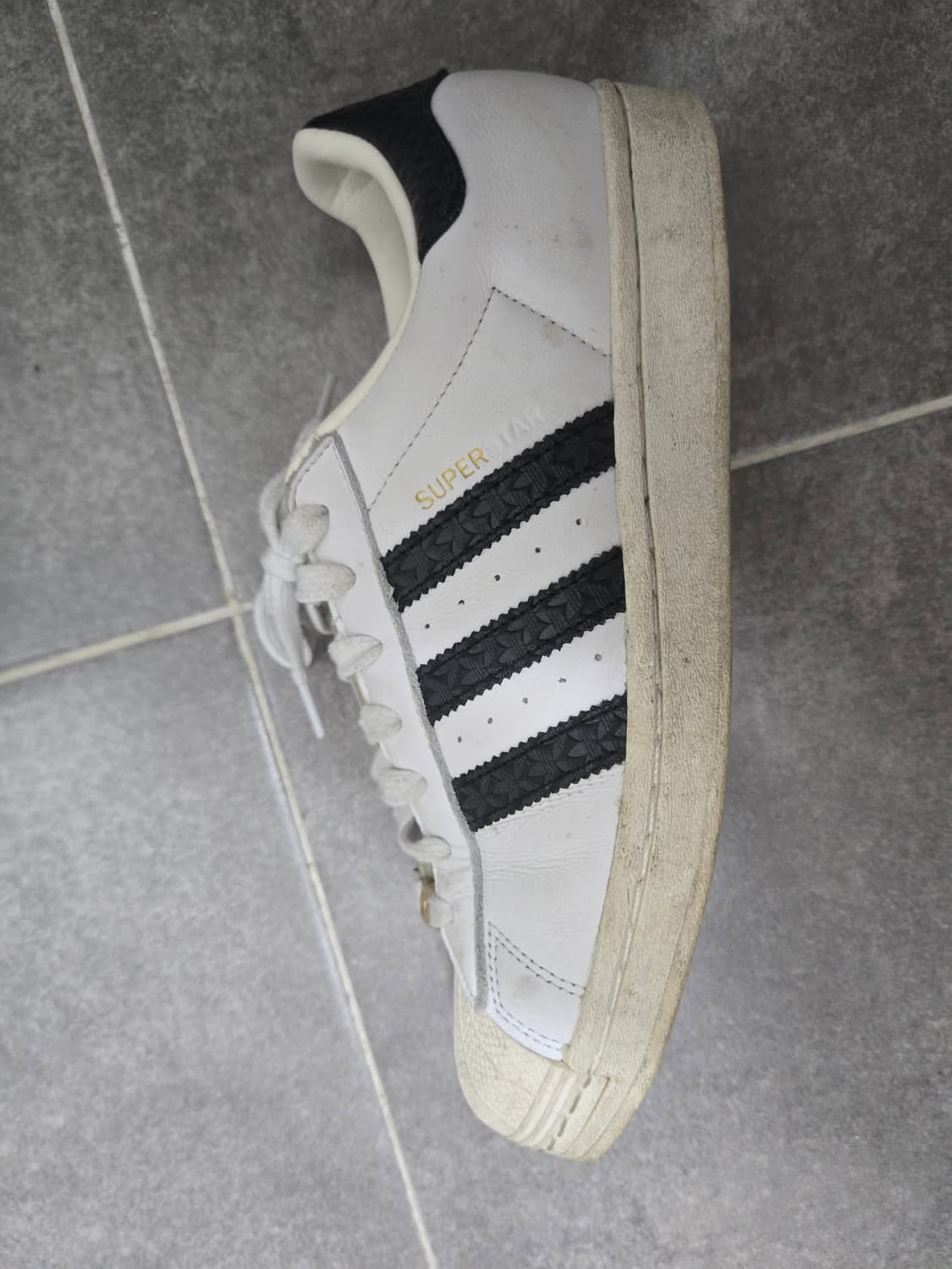 [희귀/일본구매] 아디다스 슈퍼스타 82 화이트 블랙 스네이크  상품이미지4