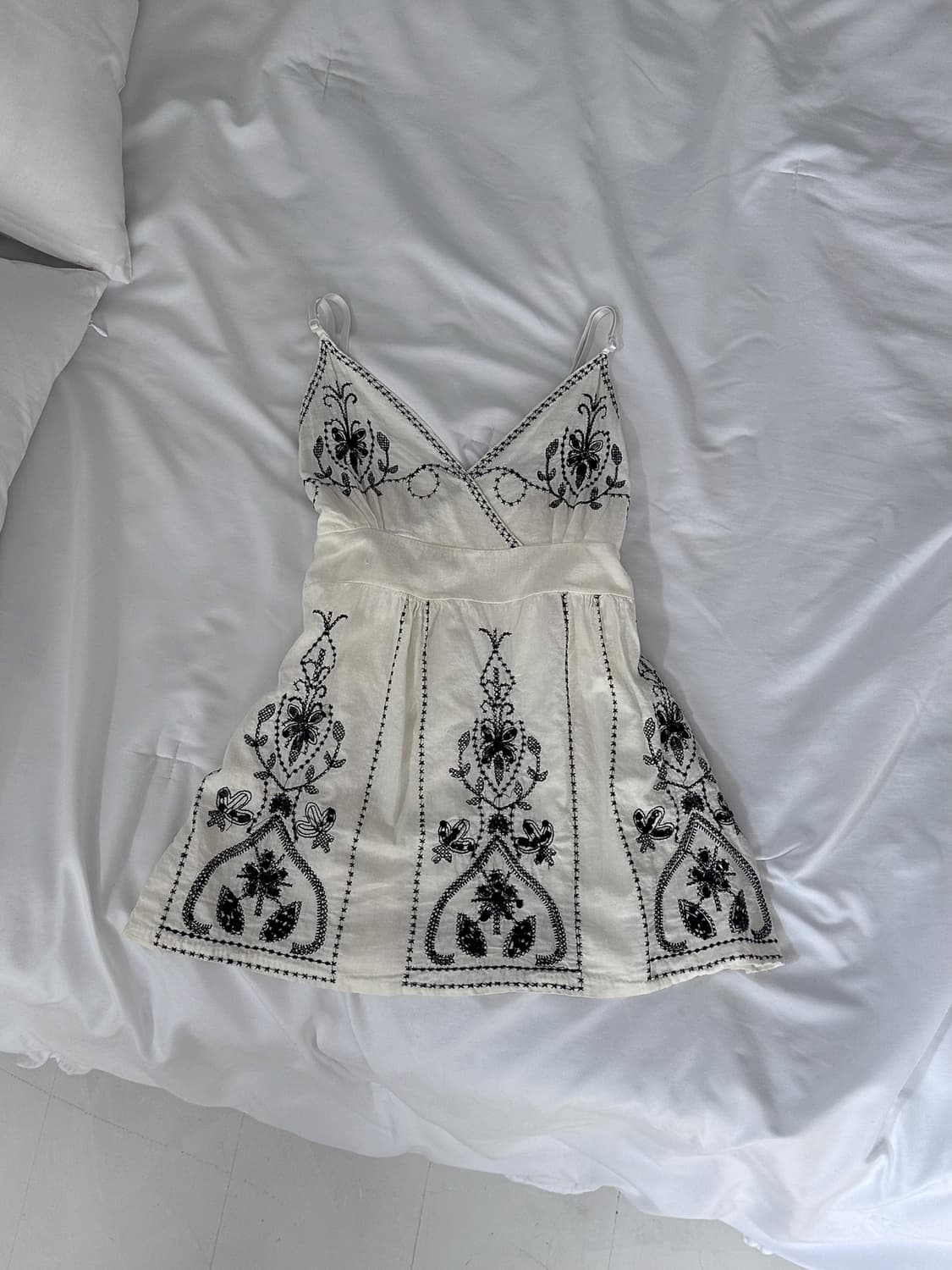 Linen Floral Embroidered Sleeveless 0192 상품이미지2