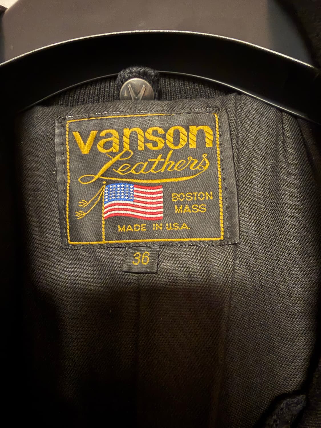 Vanson 벤슨 가죽 바시티 자켓 36 상품이미지3