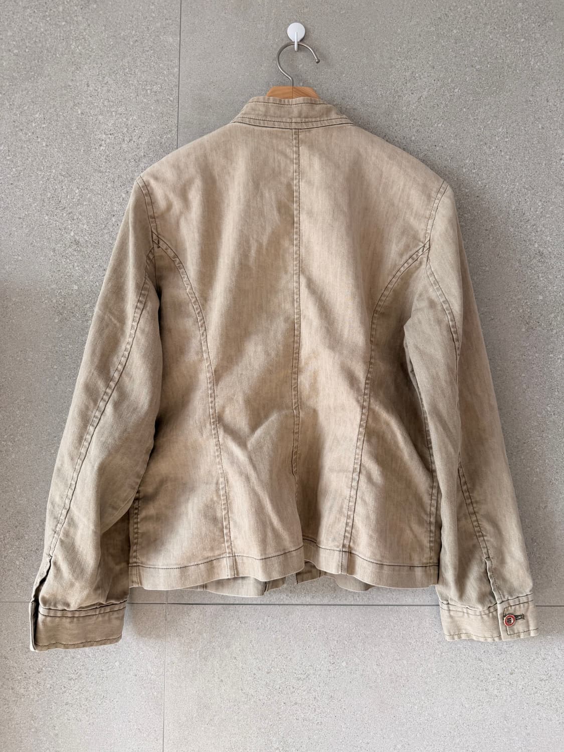 린넨 혼방 풀집업 자켓 하이넥 마감이 고급스러워요 상품이미지2