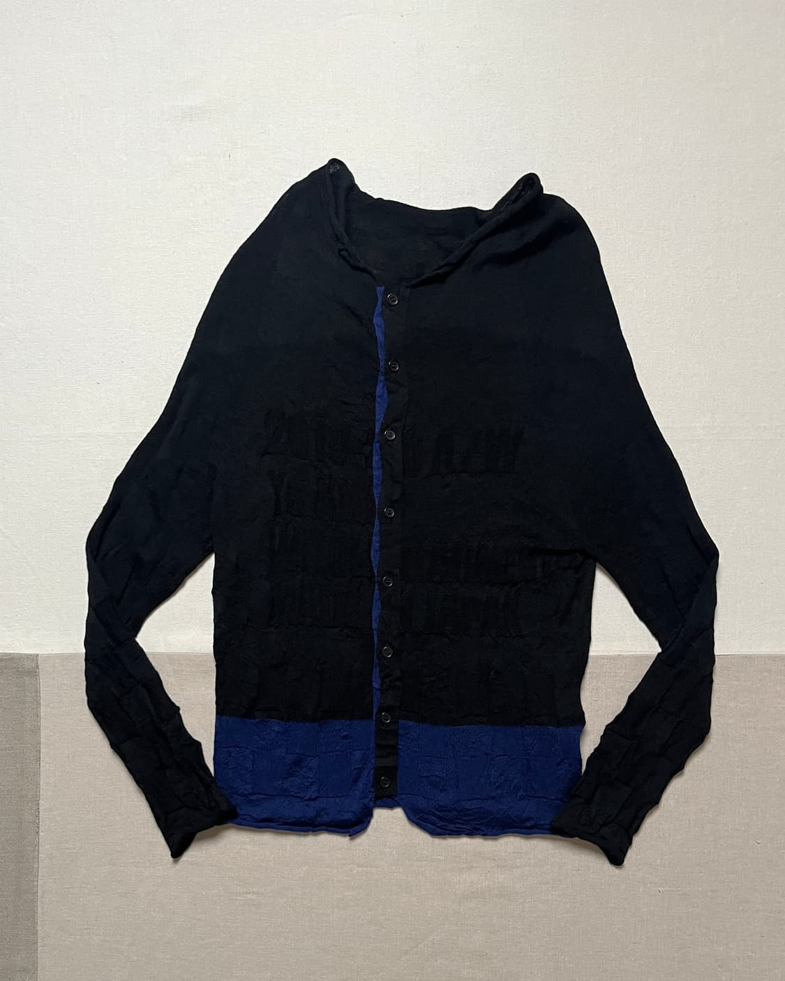 요지야마모토 레터링 자가드 패널 가디건 Yohji yamamoto 상품이미지4