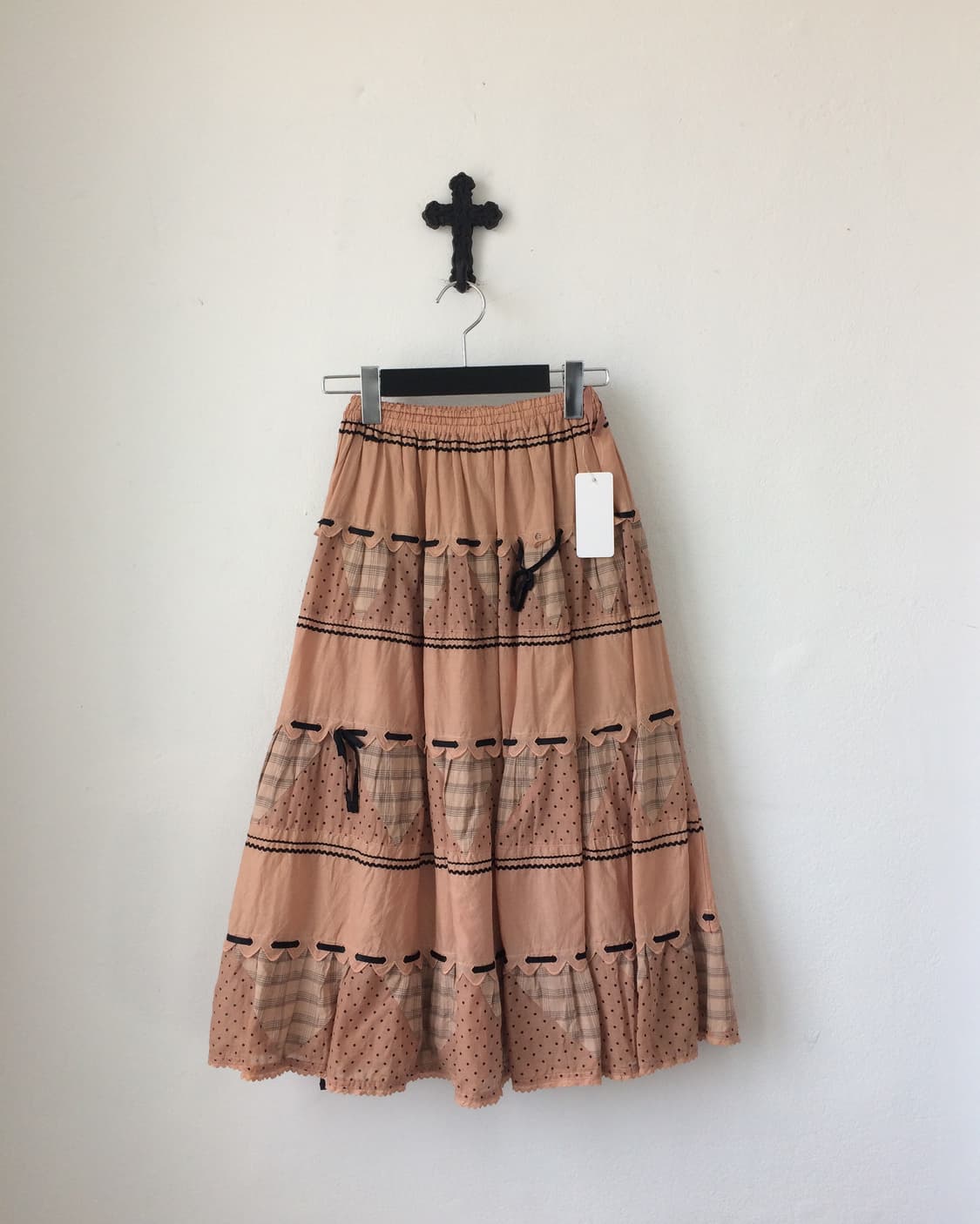 Patch work pattern layer skirt 상품이미지1
