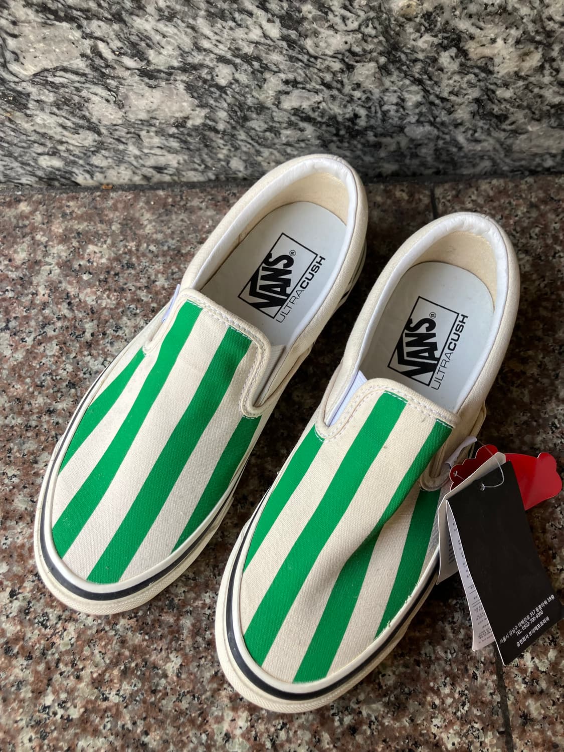 [새상품] 반스 애너하임 슬립온 스트라이프 그린 245 상품이미지1