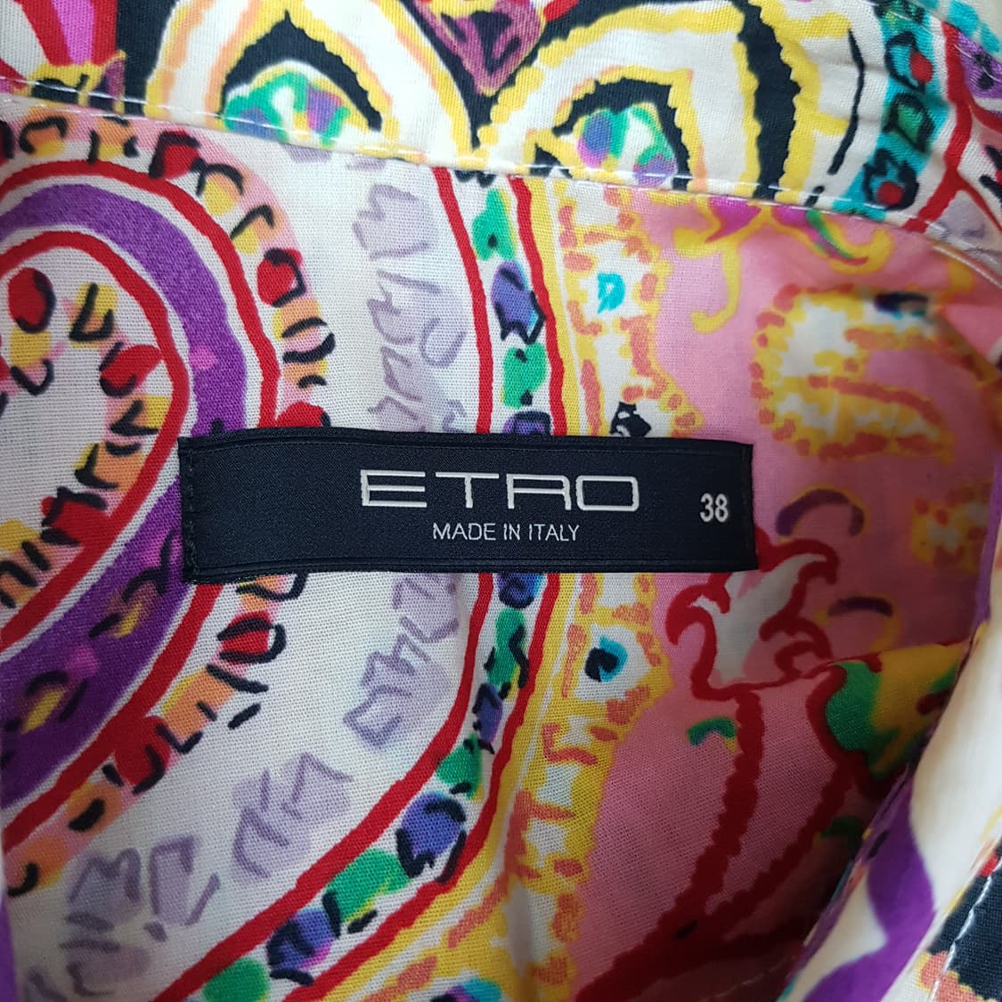 에트로 ETRO 멀티 컬러 페이즐리 코튼 셔츠 원피스 38사이즈 상품이미지6