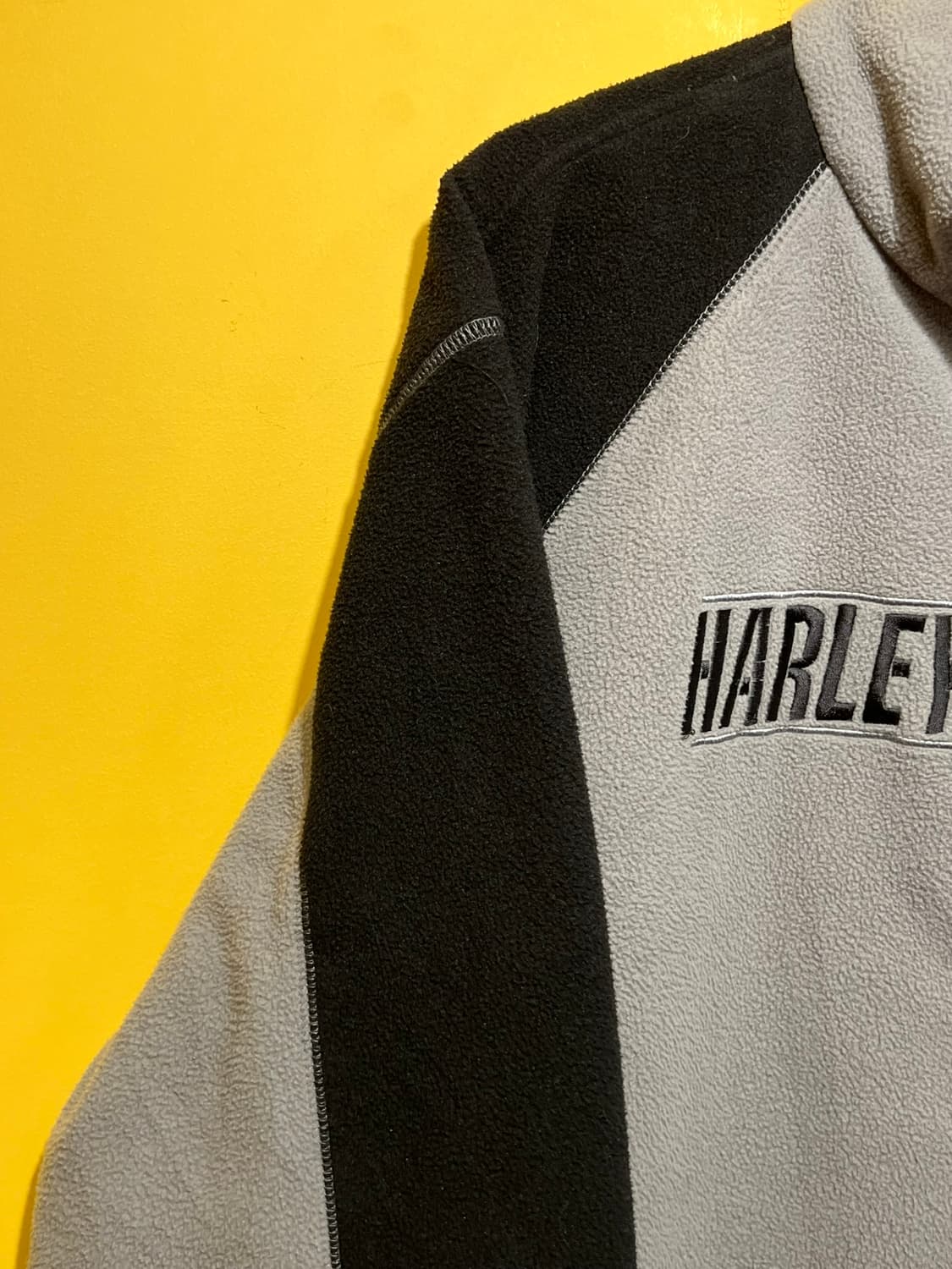 [XL] 할리데이비슨 클래식 로고 배색 플리스 자켓 상품이미지3