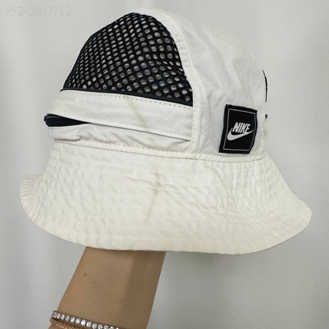 
나이키 여자 벙거지 모자 화이트 M/L 상품이미지2