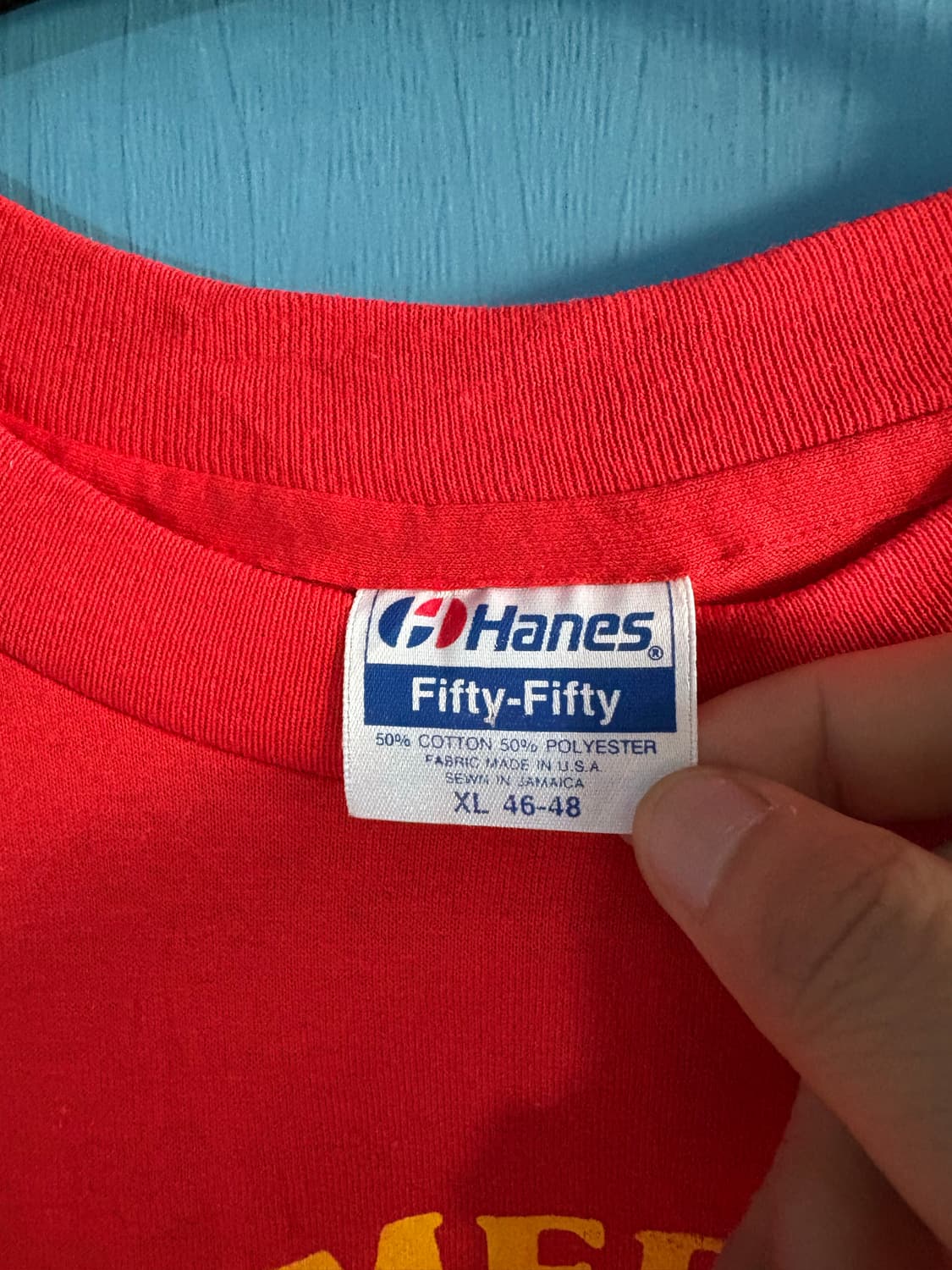 80-90‘s USA Hanes Single stich T-shirt. 상품이미지3