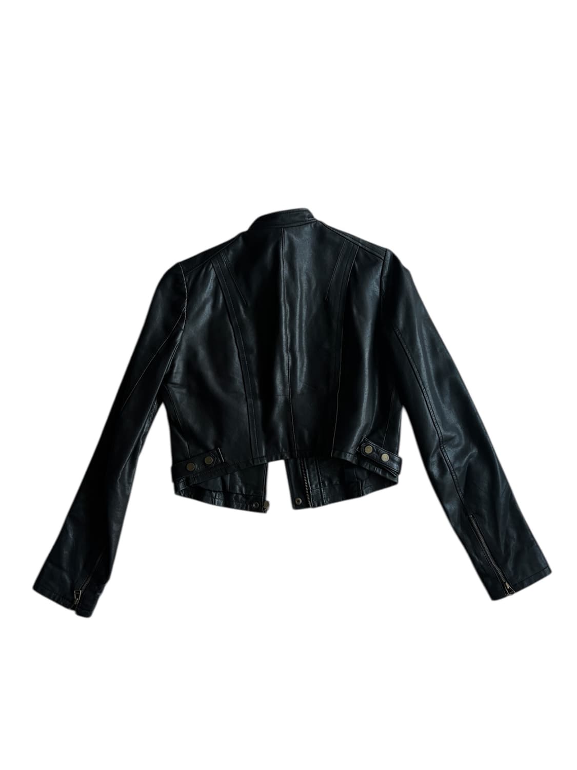 [램스킨] 빈티지 크롭 램스킨 바이커 레더자켓 상품이미지2