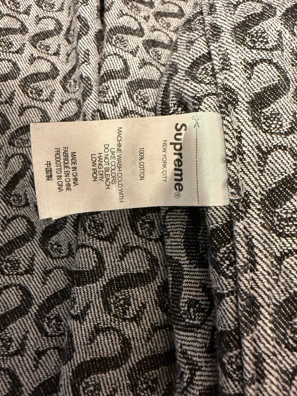 슈프림 모노그램 데님셔츠 자켓 블랙 XL 상품이미지4