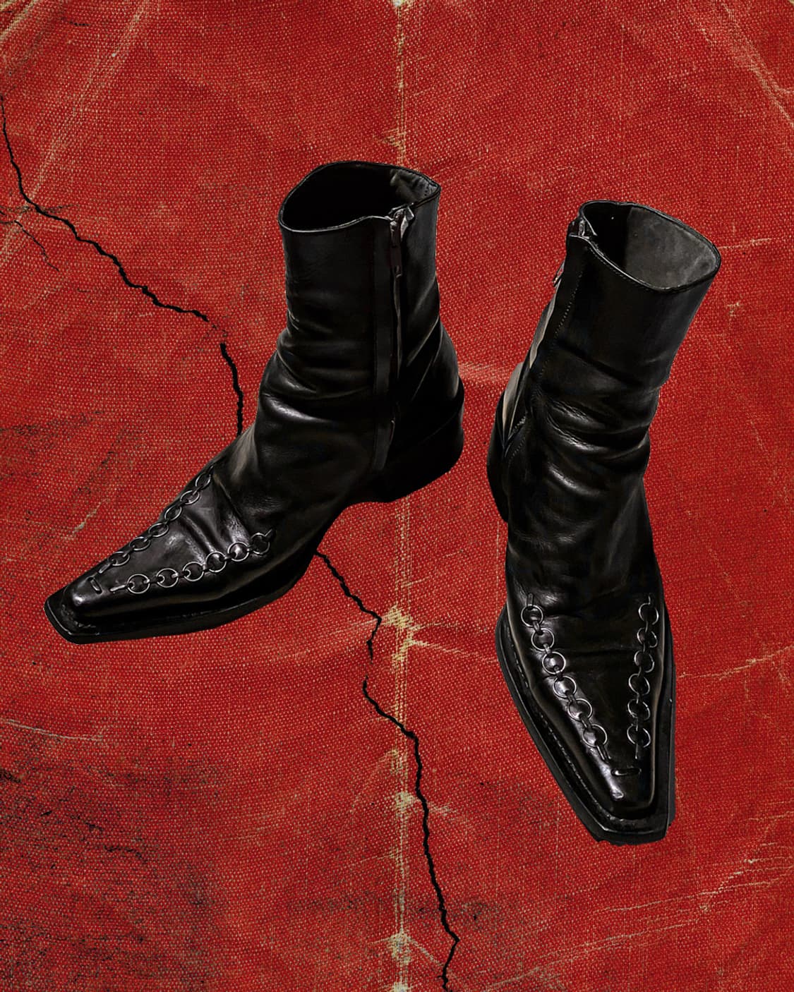 DSQUARED2 디스퀘어드 롱 노즈 웨스턴 링 피어스 부츠 42 상품이미지1