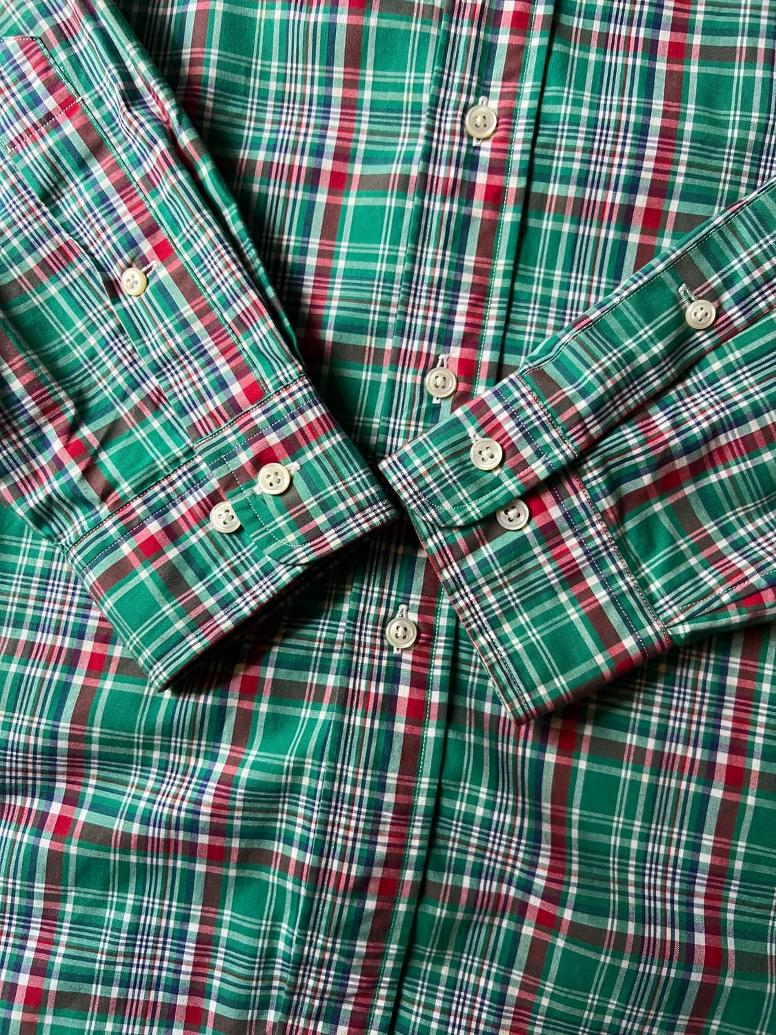 [M]폴로 랄프로렌 CLASSIC FIT 그린 타탄체크 옥스포드 셔츠 상품이미지4