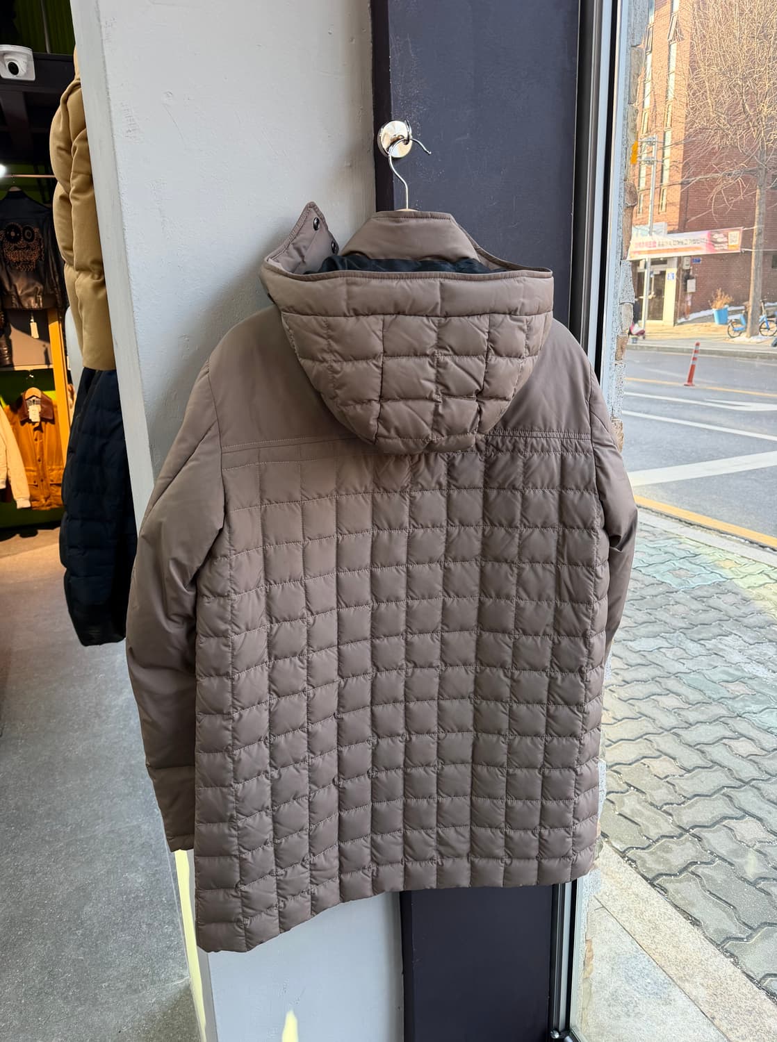 100~105/ 알레그리 구스다운 퀄티드 후드 패딩점퍼 상품이미지6