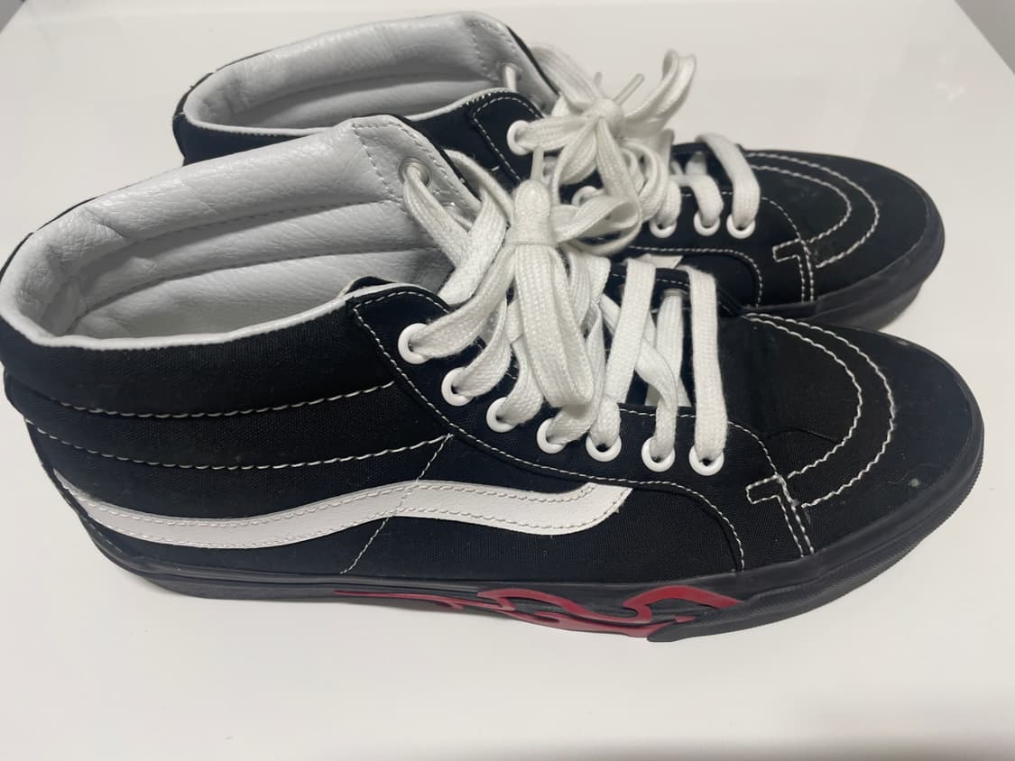 반스 스케이트 하이 블랙 불꽃 270mm 상품이미지1