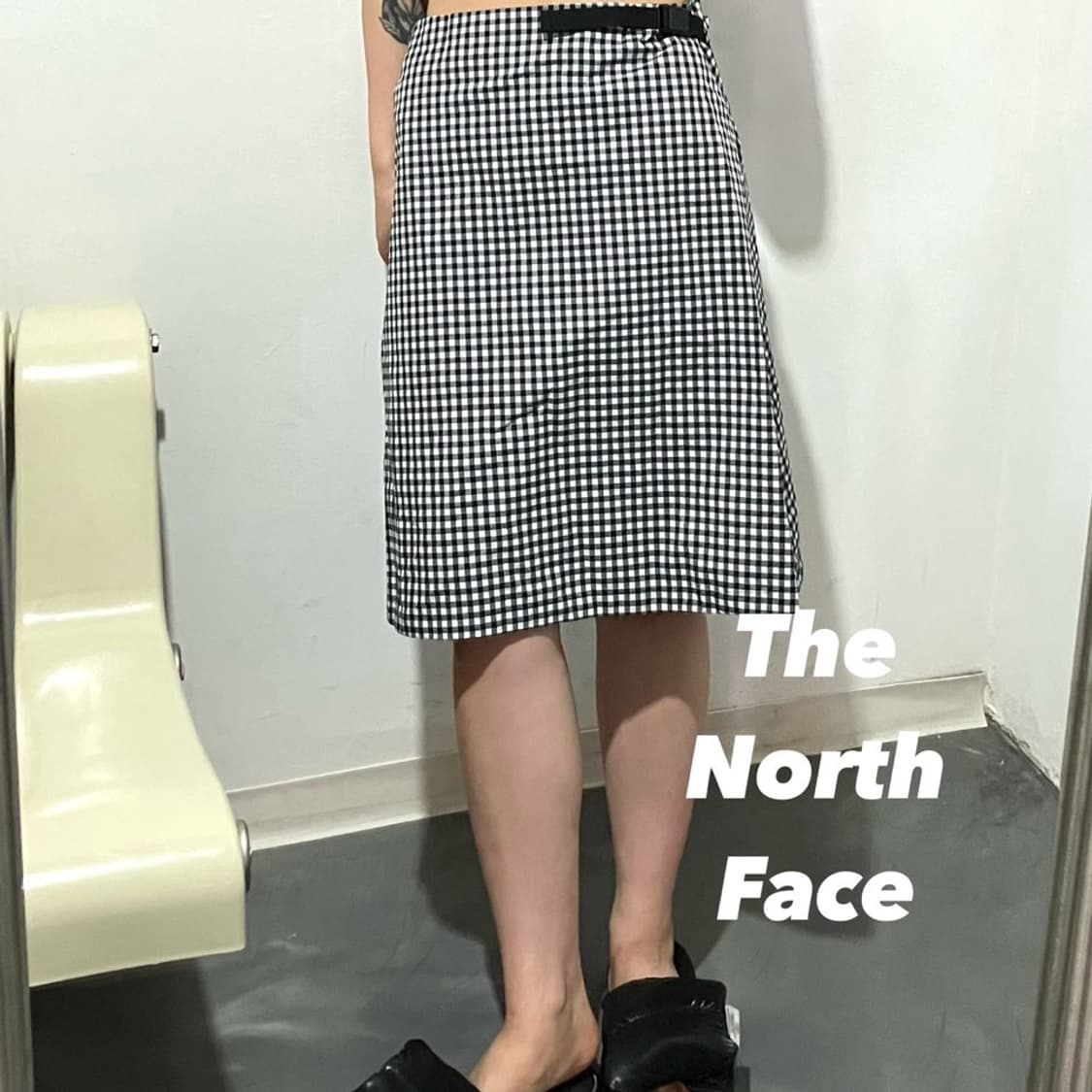 노스페이스 체크 랩스커트 상품이미지1