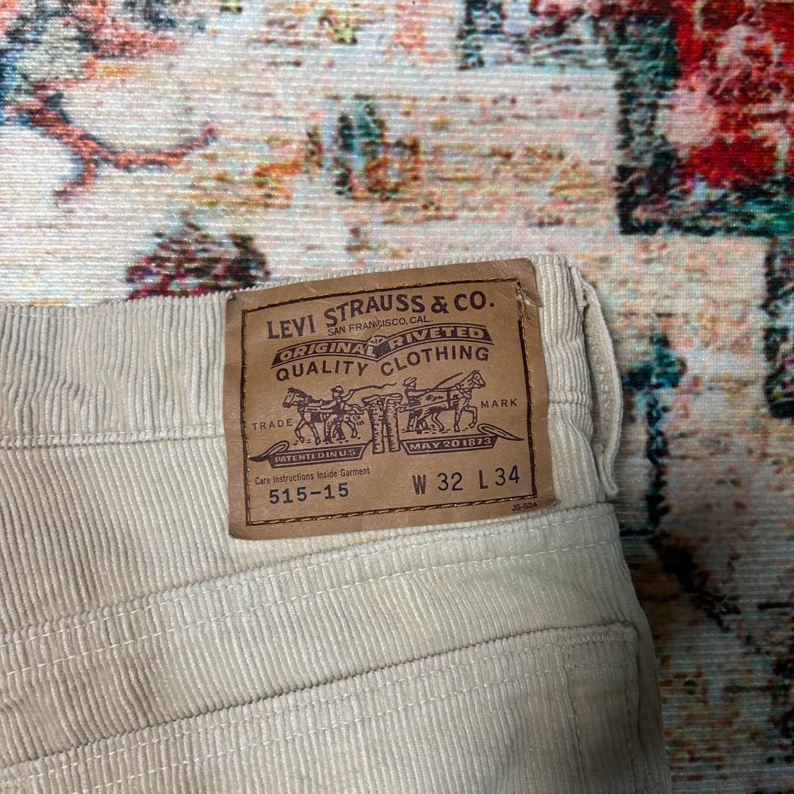 [31] 90s 리바이스 made in japan 코듀로이 팬츠  베이지 상품이미지6