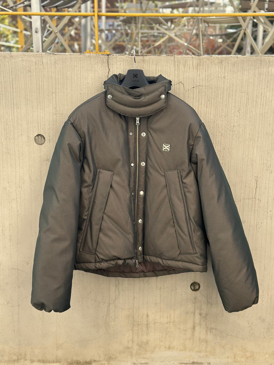 SATUR 레체 투톤 덕다운 글리터 패딩 상품이미지2